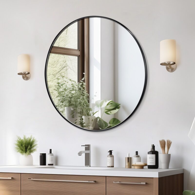 Wall Mounted Makeup Mirror, 3,81 mm, 76,2 cm