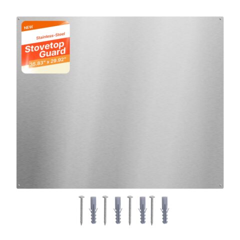 91x76 cm Stainless Steel Backsplash for Stove, 91 x 76 cm