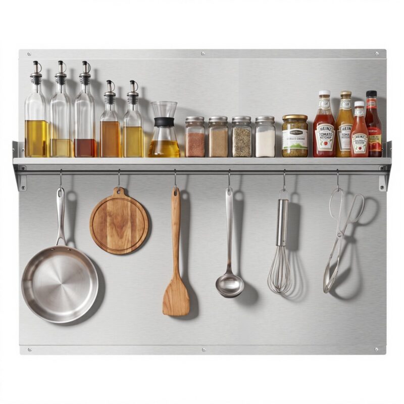 91x76 cm Stainless Steel Backsplash for Stove, 91 x 76 cm