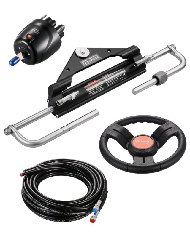 150HP Hydraulic Outboard Steering Kit, 34,3 cm, 2 tk, 7,92 m