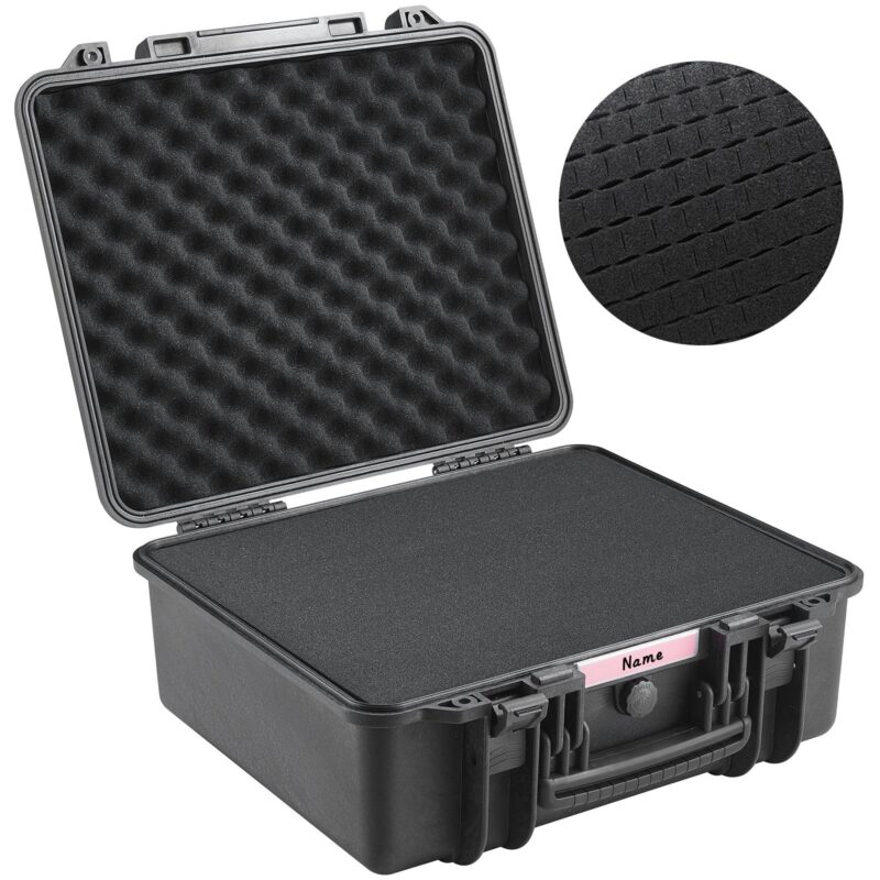 Hard Pistol Cases with Pre-cut PU Foam, 49,0 x 43,4 x 21,1 cm, 1 m