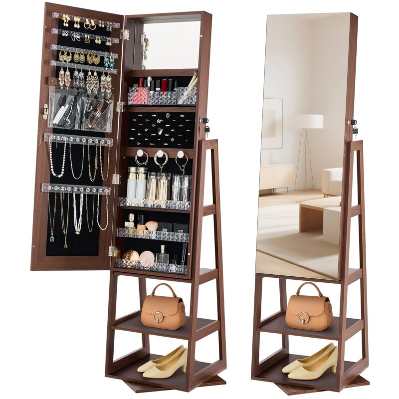 360° Swivel Jewelry Cabinet, 1550 mm, 7,62 cm