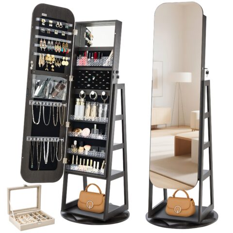 360° Swivel Jewelry Cabinet, 1600 mm, 7,62 cm