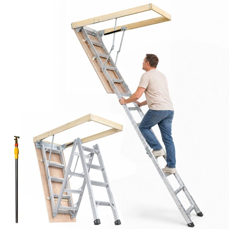 Attic Ladder Foldable, 158,8 kg, 57,15 cm