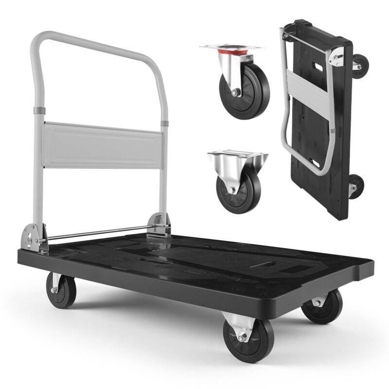 Foldable Push Cart Dolly, 299 kg, 299,37 kg, 895 x 595 x 850 mm