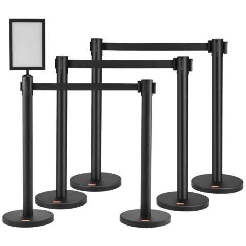 Crowd Control Stanchions, 1,98 m, 6 tk, 3 tk