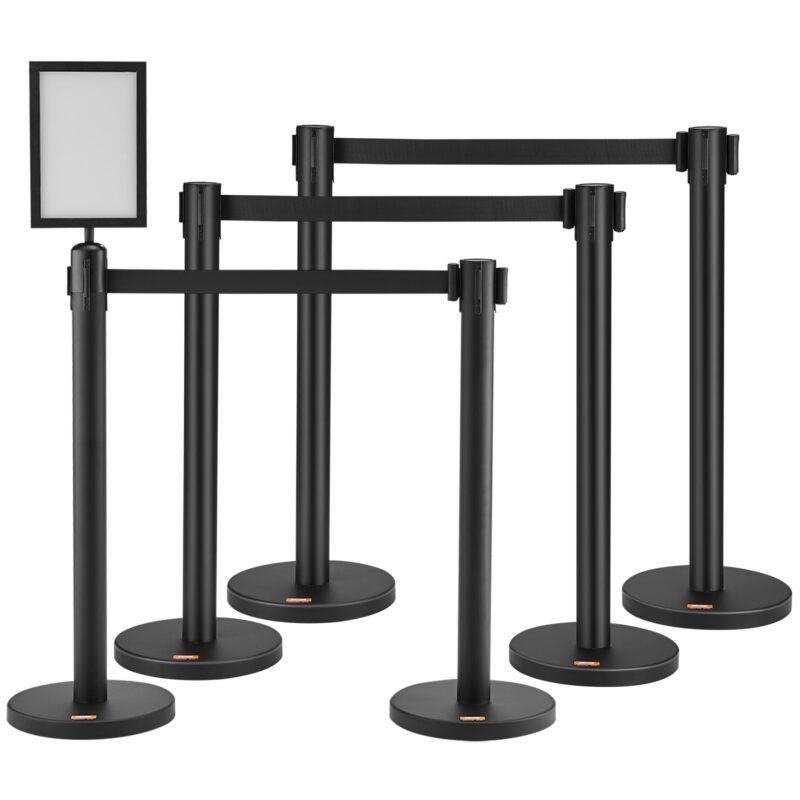 Crowd Control Stanchions, 1,98 m, 6 tk, 3 tk