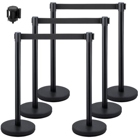 Crowd Control Stanchions, 1,98 m, 6 tk, 3 tk
