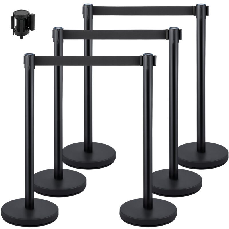 Crowd Control Stanchions, 1,98 m, 6 tk, 3 tk