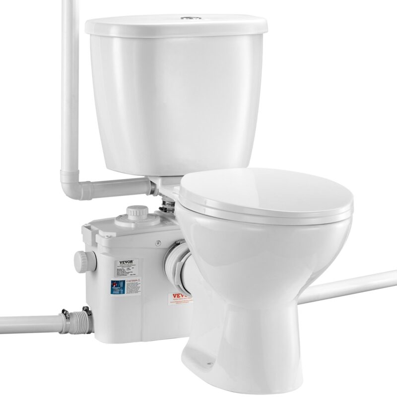 Macerating Toilet System with Powerful 800W Macerator Pump, 800 W