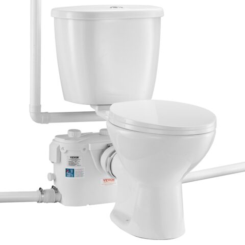 Macerating Toilet System with Powerful 500W Macerator Pump, 500 W