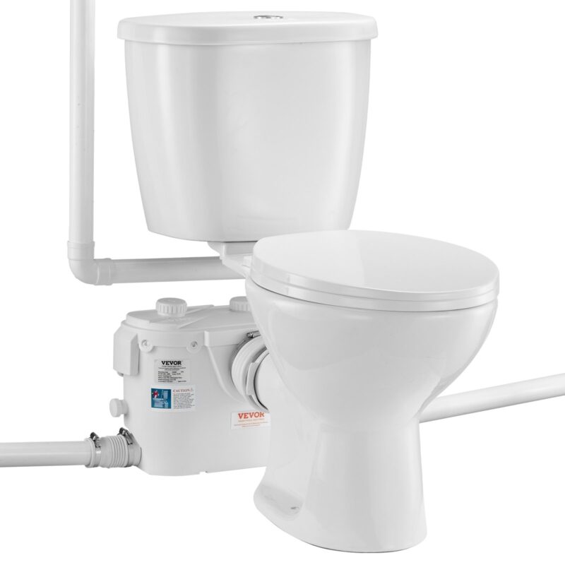 Macerating Toilet System with Powerful 500W Macerator Pump, 500 W