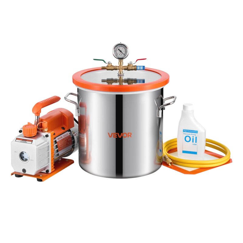 11.36 L Vacuum Chamber with Pump, 11,36 L, 1,5 m