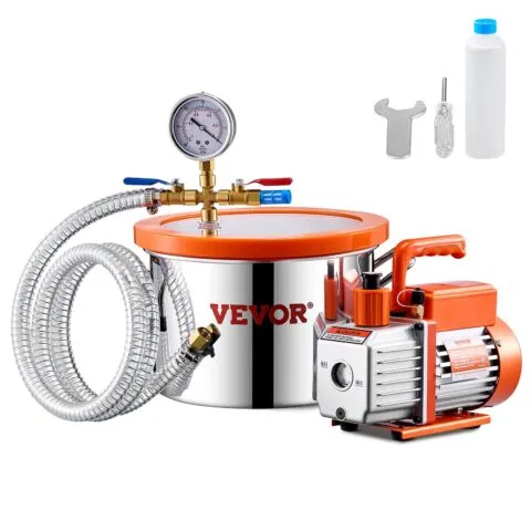 5,7 L vaakumkamber ja 100 L/min (3,5 CFM) pumbakomplekt, 1,5 m