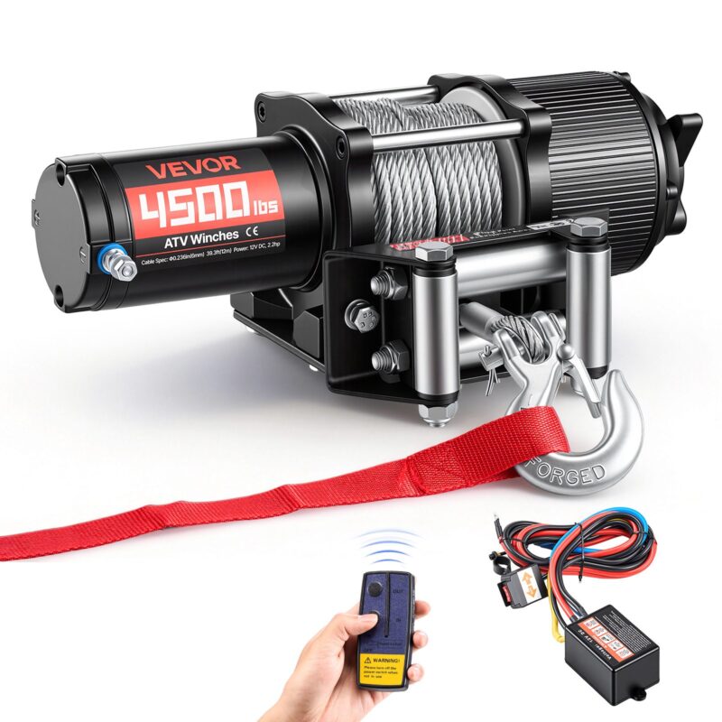 2041 kg Electric Winch, 6 mm, 12 m
