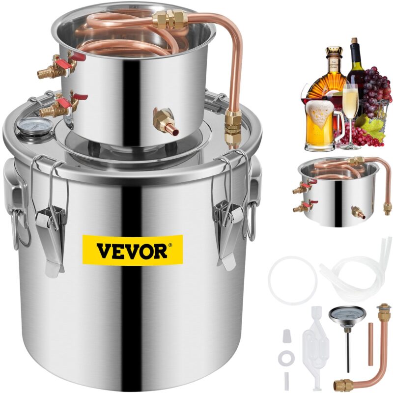 Still Distillery Kit 12.5 L Water Essential Oil Distilling Kit w/ Water Pump, 12,5 L