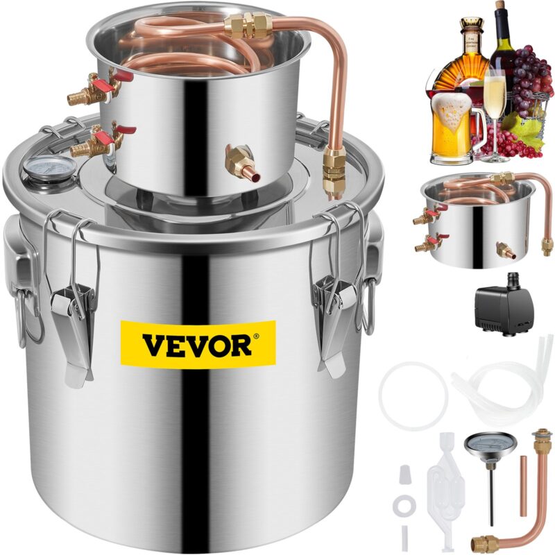 Still Distillery Kit 36.3 L Essential Oil Distilling Kit w/ Water Pump, 36,3 L
