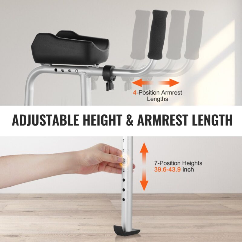 2-ühes kokkupandav käimistool ja eemaldatavad käetoed, 204 kg, 12,7 cm