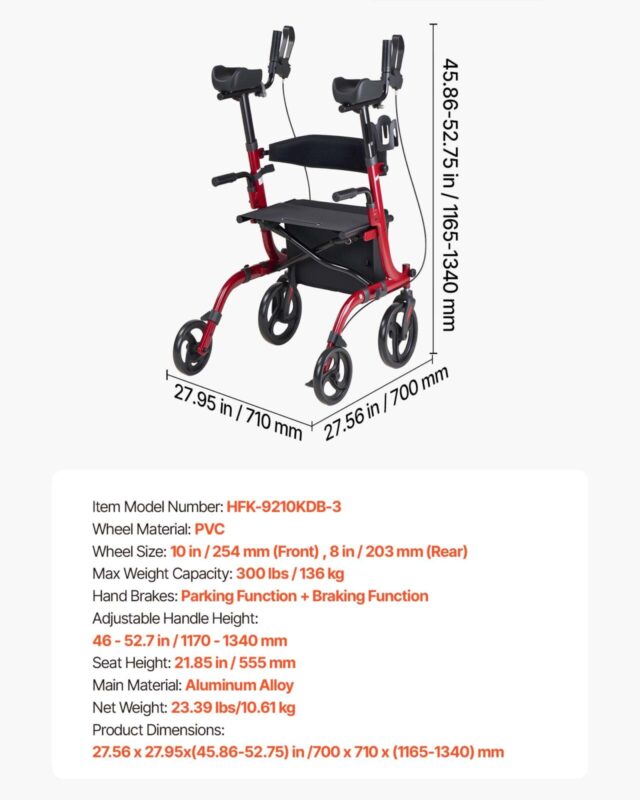 Rullkäimisraam istmega eakatele, 136 kg
