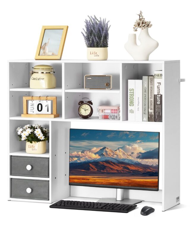 Desktop Bookshelf, 45 kg, 94,0 x 25,4 x 79,0 cm, 3 tasandit