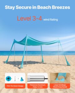 VEVOR Rannatelgi päikesevarjualune, 2 m, roheline, 3,9 kg — pilt 4