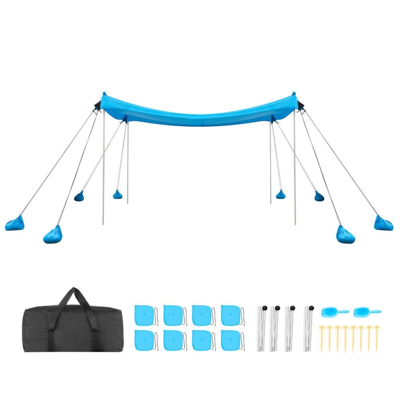 VEVOR Rannatelgi päikesevarjualune, 2 m, sinine, 4,4 kg