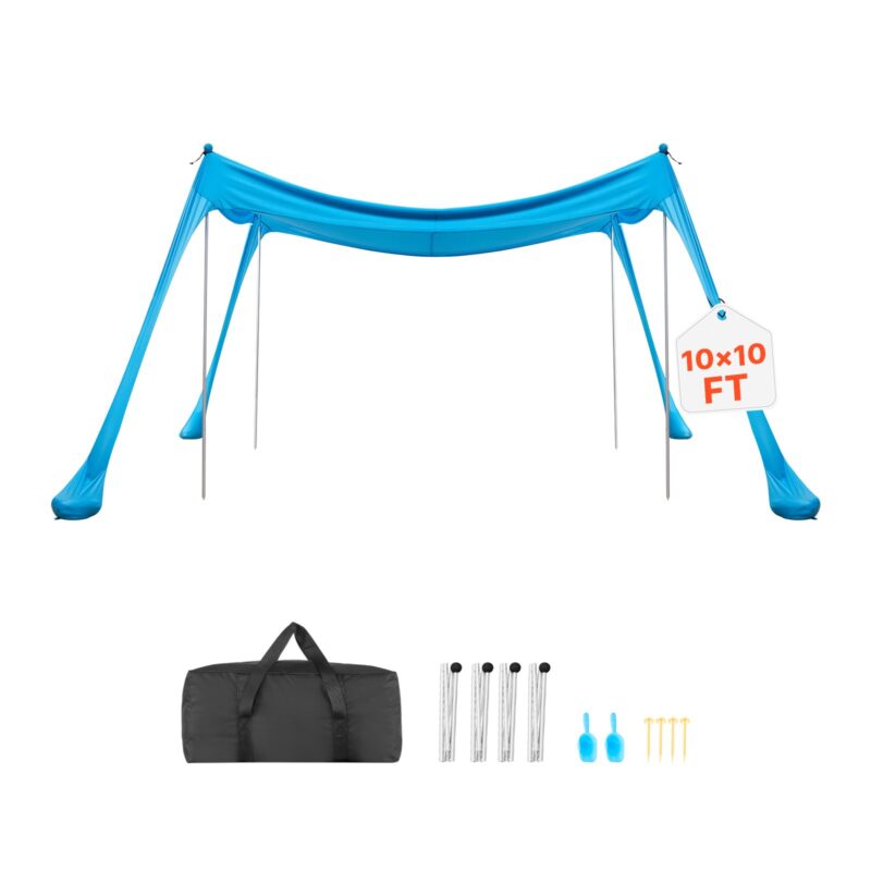 VEVOR Rannatelgi päikesevarjualune, 2 m, sinine, 3,9 kg