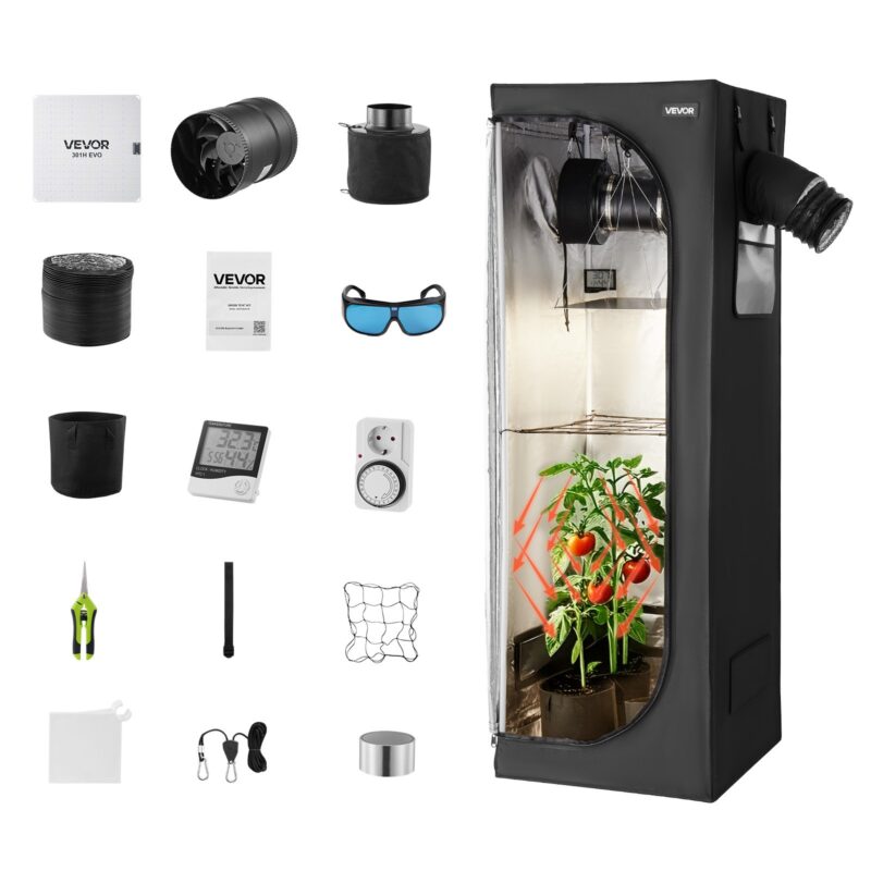 Indoor Grow Tent Kit, 20 kg, 60 x 60 x 180 cm
