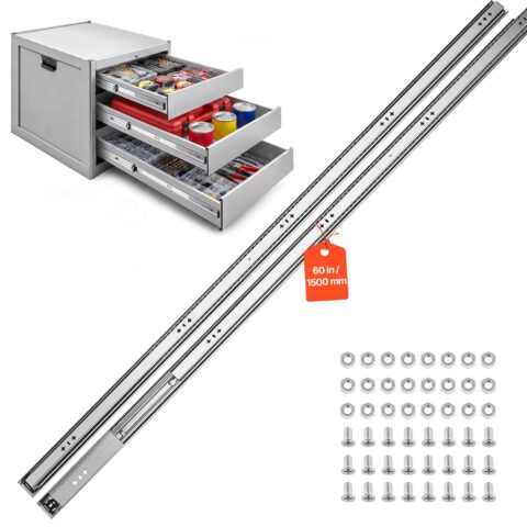 Heavy Duty Drawer Slides, 120,2 kg, 150 cm