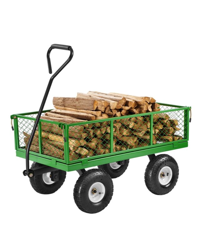 408 kg Steel Garden Cart on Wheels, 25,4 cm