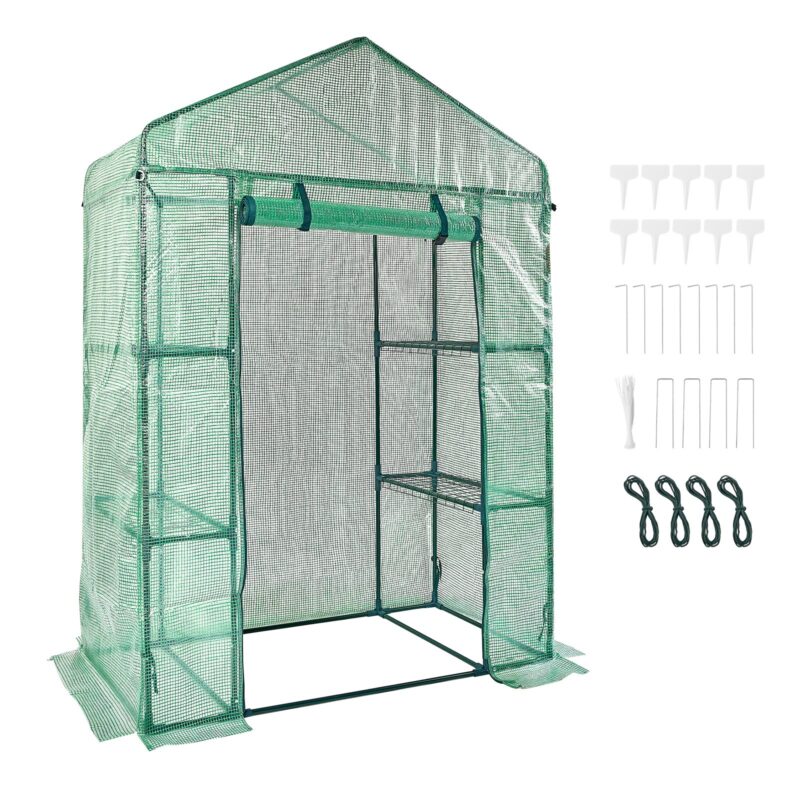 Walk-in Green House, 15 kg, 1,4 x 0,73 x 2,04 m, 0,51 mm