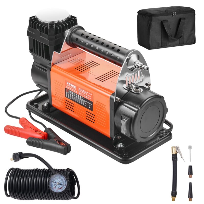 12V Portable Tire Inflator, 1,98 m, 334 x 150 x 224 mm