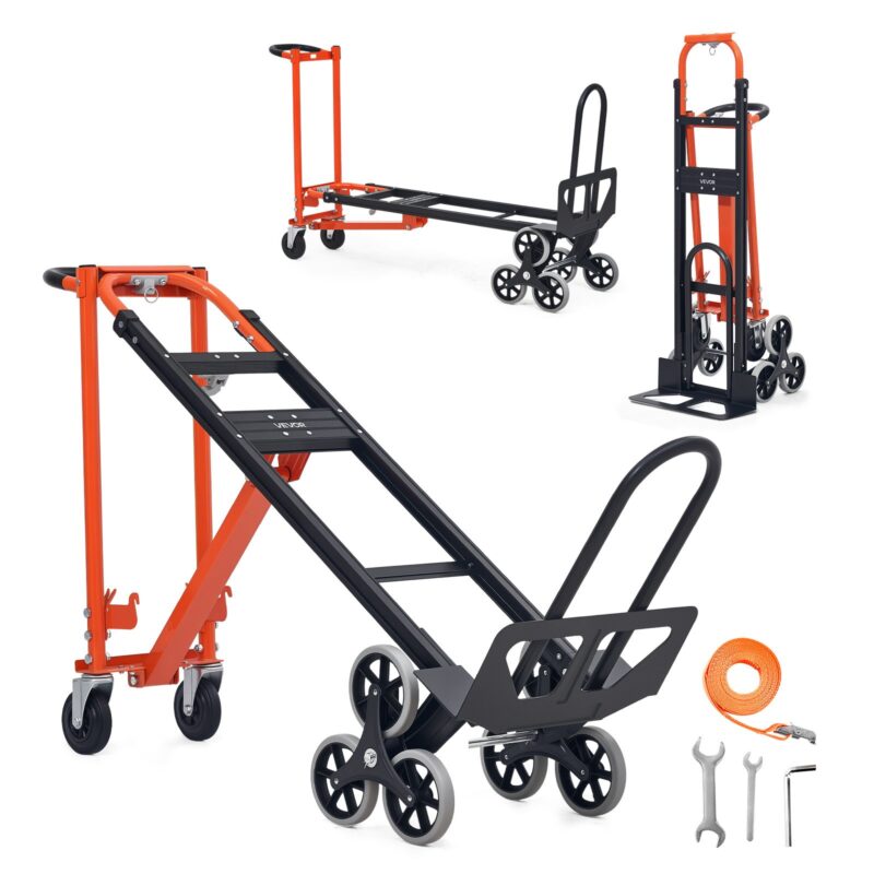 3 in 1 Industrial Convertible Stair Climbing Cart, 350 kg, 1620 x 455 x 910 mm