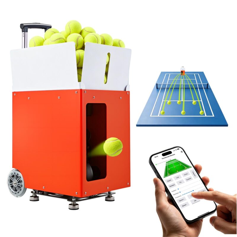 Tennis Ball Machine Auto Portable Ball Launcher for Practice Training, 08 m, 19,8 kg