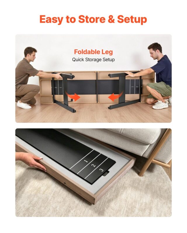 2,1 m pikkune shuffleboard-laud