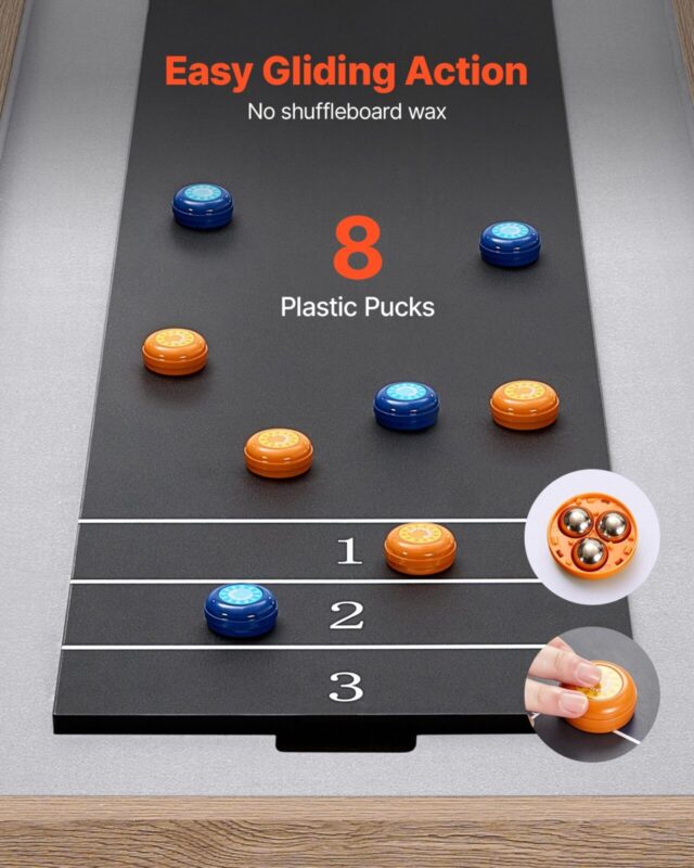 2,1 m pikkune shuffleboard-laud