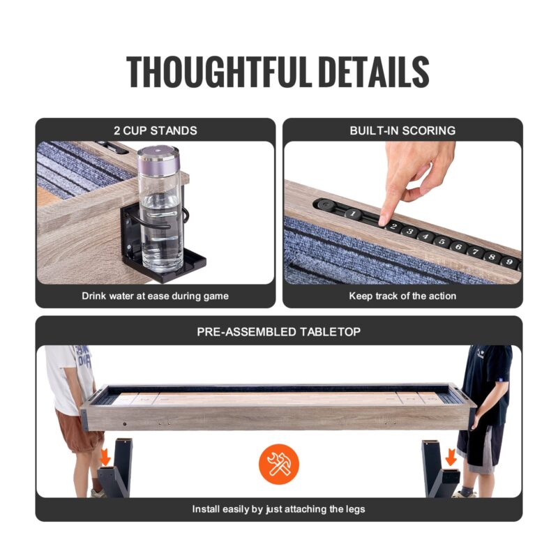 Shuffleboard laud, 2,74 m