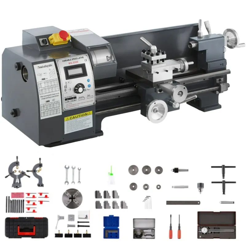 Uuendatud 750W mini-metalli treipink 20,3 x 40,6 cm metalli treipink