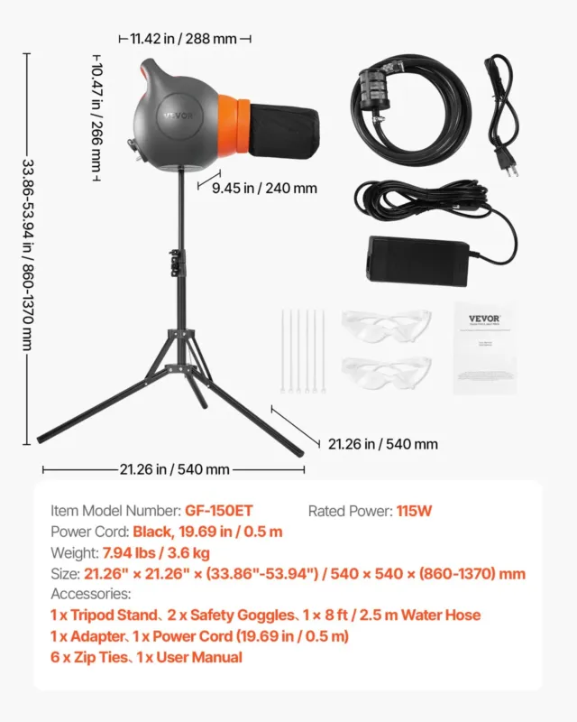 Vahumasin, 115 W, 0,5 m