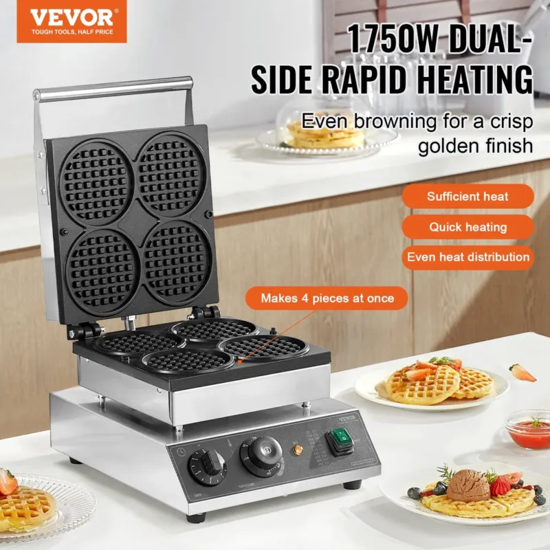Vahvliküpsetaja 4 tk, 1750 W