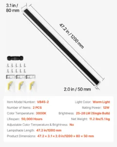 Välisseinavalgustid, 2 tk, 1200 mm — pilt 7