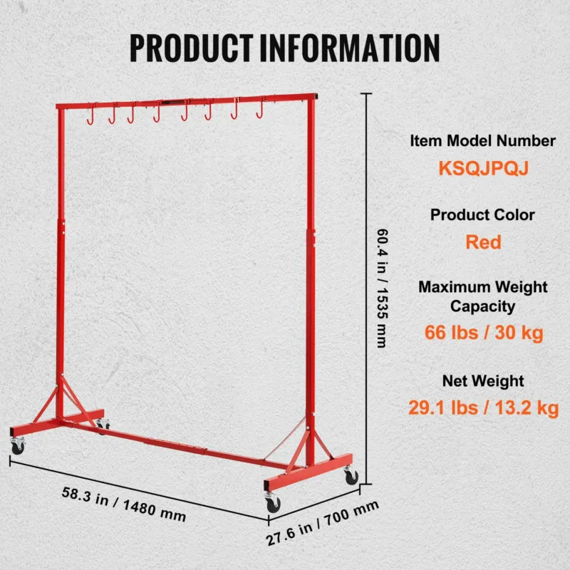 Värvimisriiul, 2,13 m, 29,9 kg