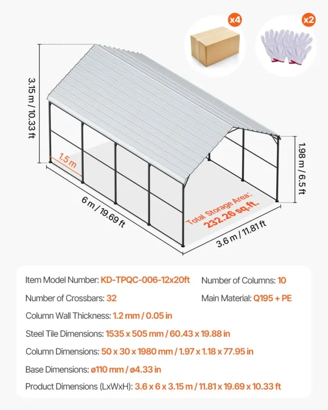 Vastupidav metallist autovarjualune, 15,9 kg, 5,08 cm