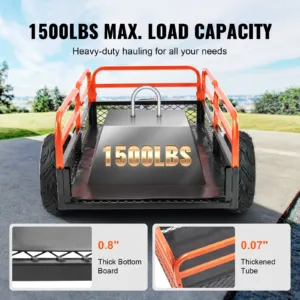 Vastupidav terasest ATV kallurhaagis, 680 kg, 1,78 mm — pilt 3