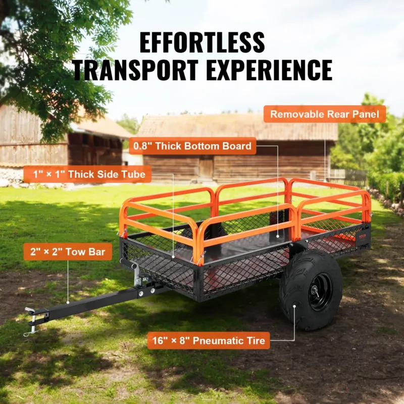 Vastupidav terasest ATV kallurhaagis, 680 kg, 1,78 mm