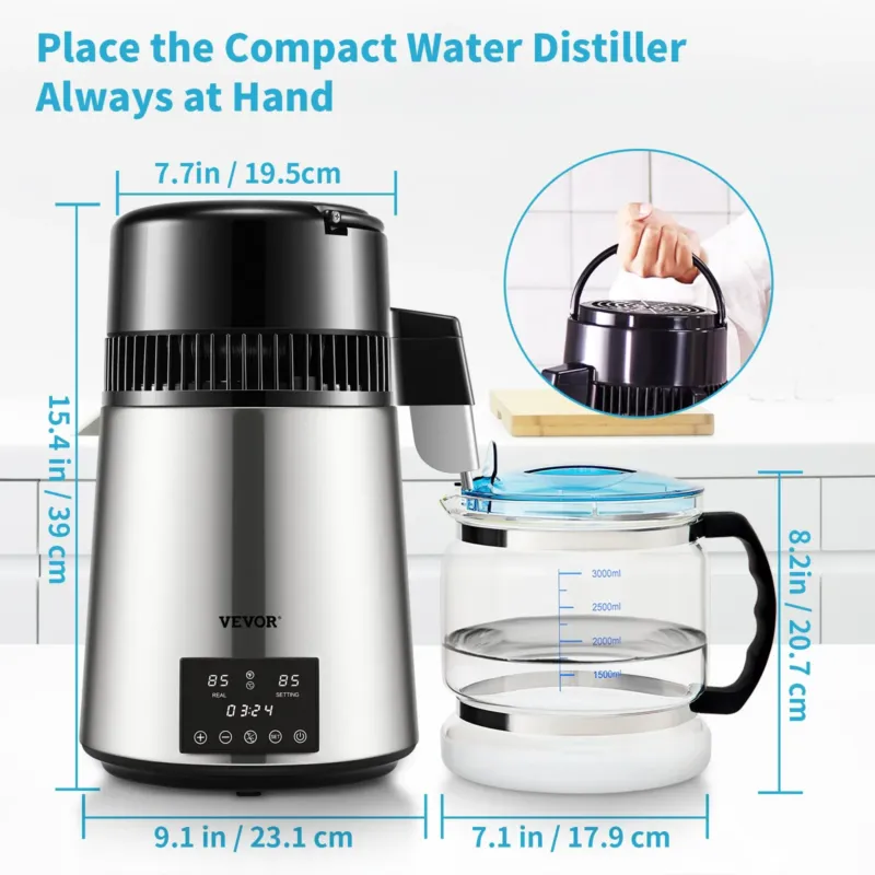 Vee destillaator 1 L/h, 4 L, 750 W