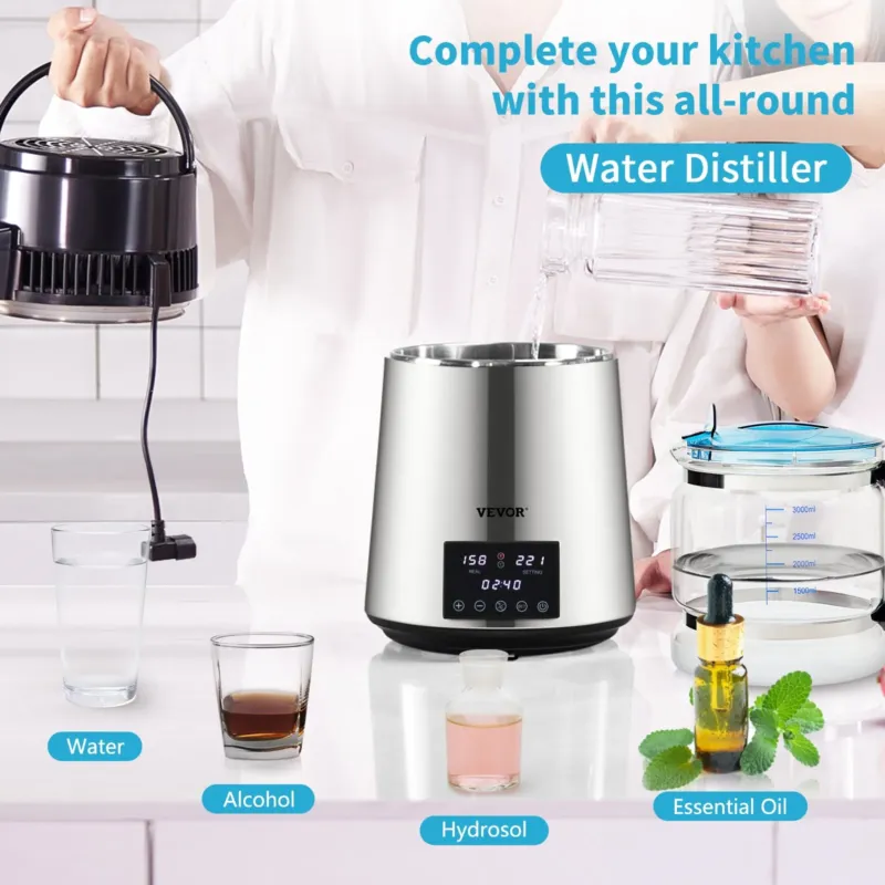 Vee destillaator 4 L, 1,5 L/h