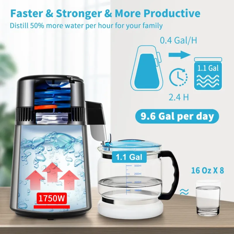 Vee destillaator 4 L, 1,5 L/h