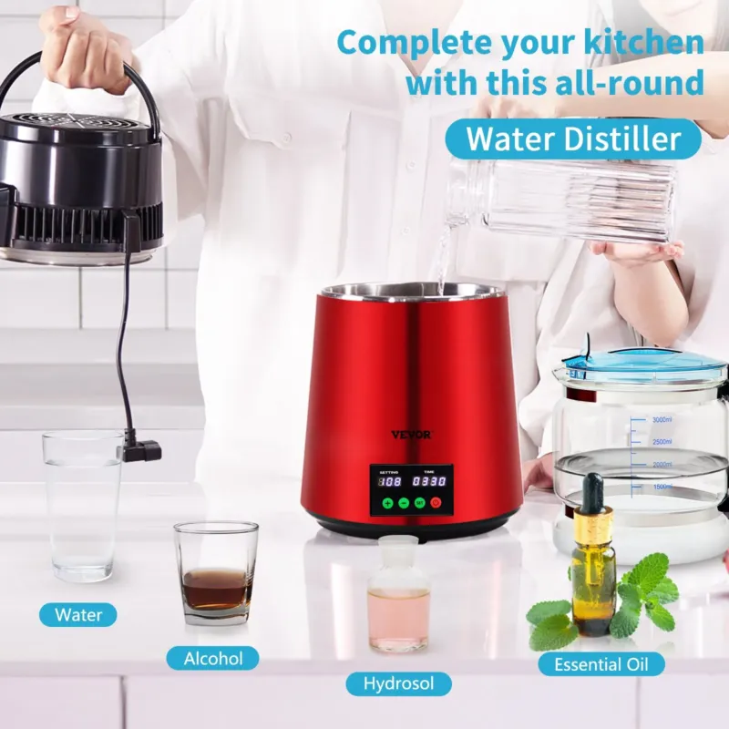 Vee destillaator 4 L, 1 L/h