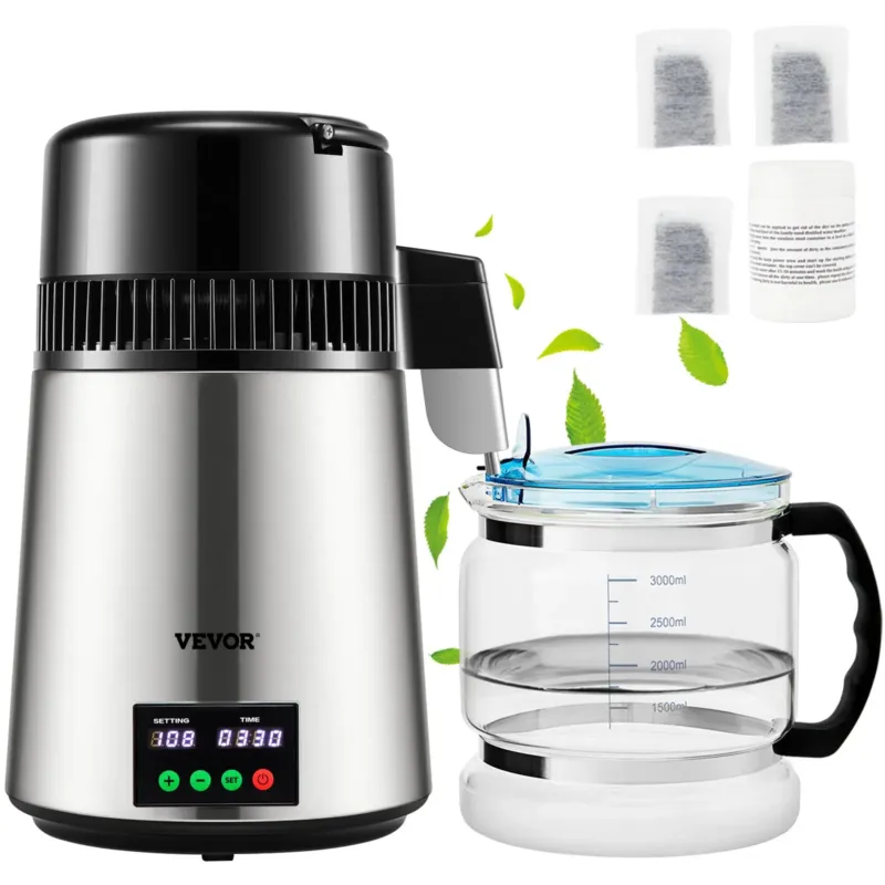 Vee destillaator 4 L, 1 L/h, hõbe